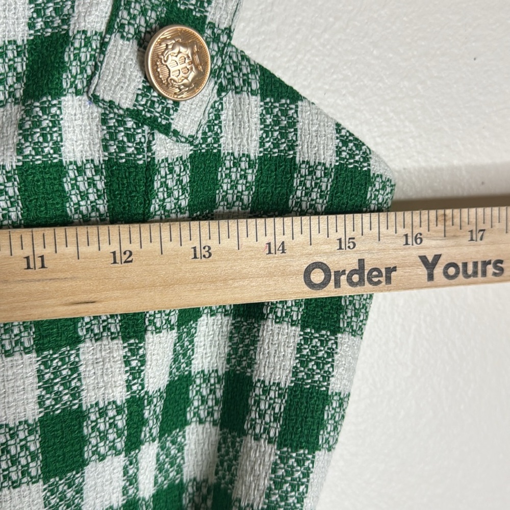 kourt Blaine ladies green gingham mini dress size 4 - Picture 10 of 15